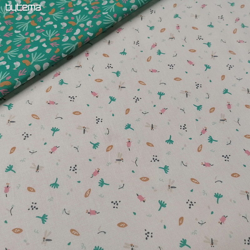 Cotton fabric Jeiade white