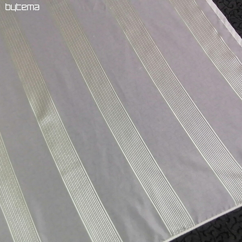 Finished curtain white-green with stripes 140x245 cm
