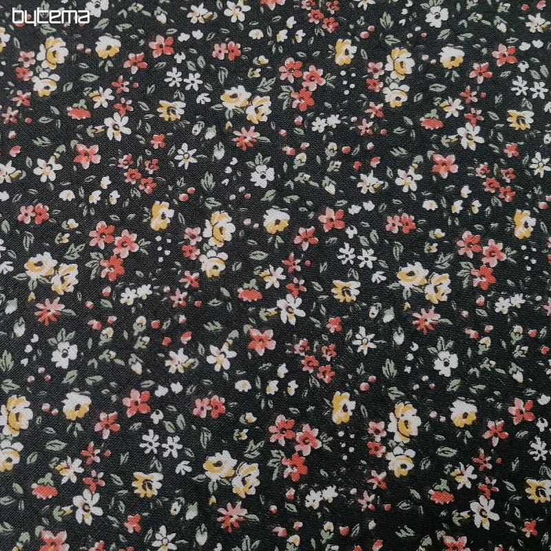 Cotton fabric LEONIE black