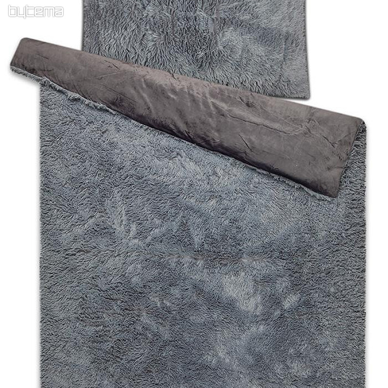LONGINESS microflannel bedding, long pile - anthracite