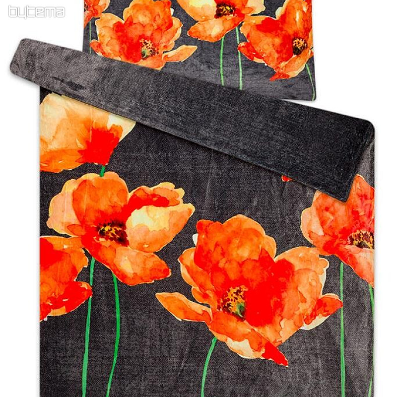 Microflannel microfiber bedding - Poppies