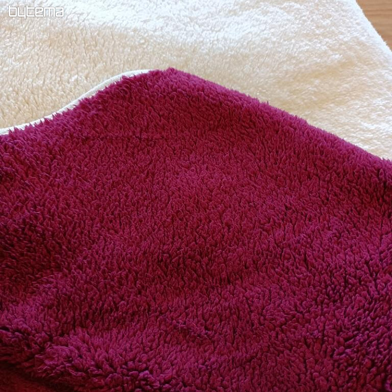 blanket Ovečka-ovečka 150/200 burgundy with border