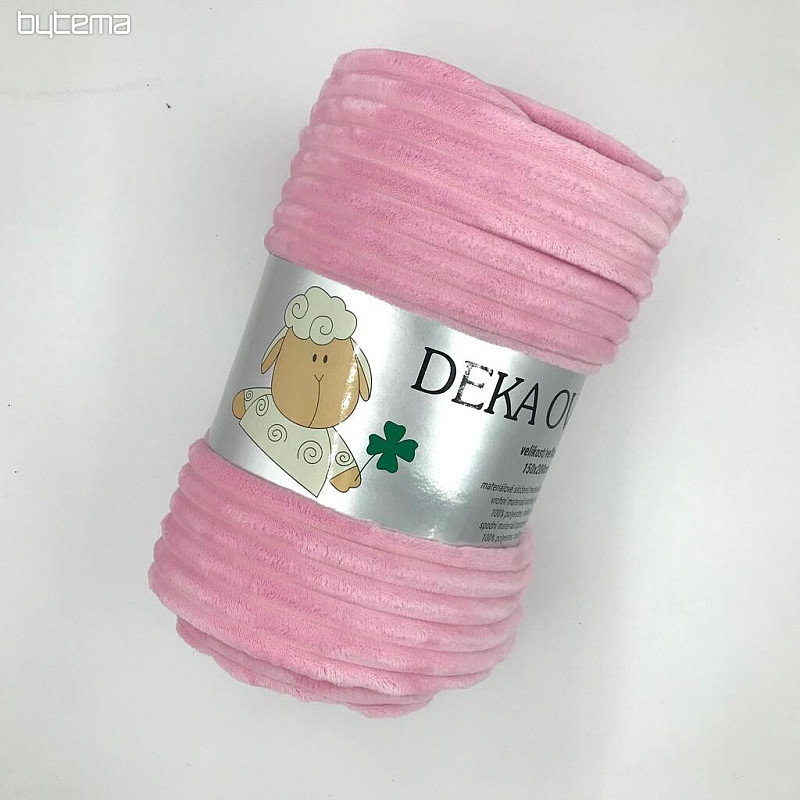 microfiber blanket EXTRA SOFT SHEEP corduroy - pink