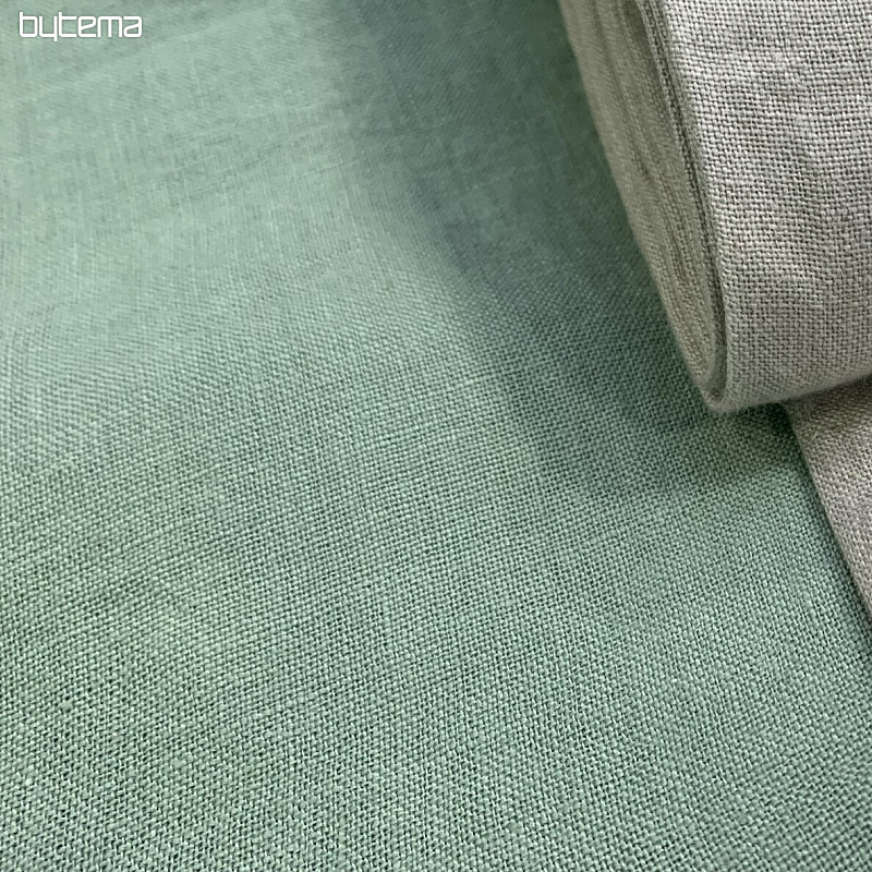 Linen fabric - green KHAKI