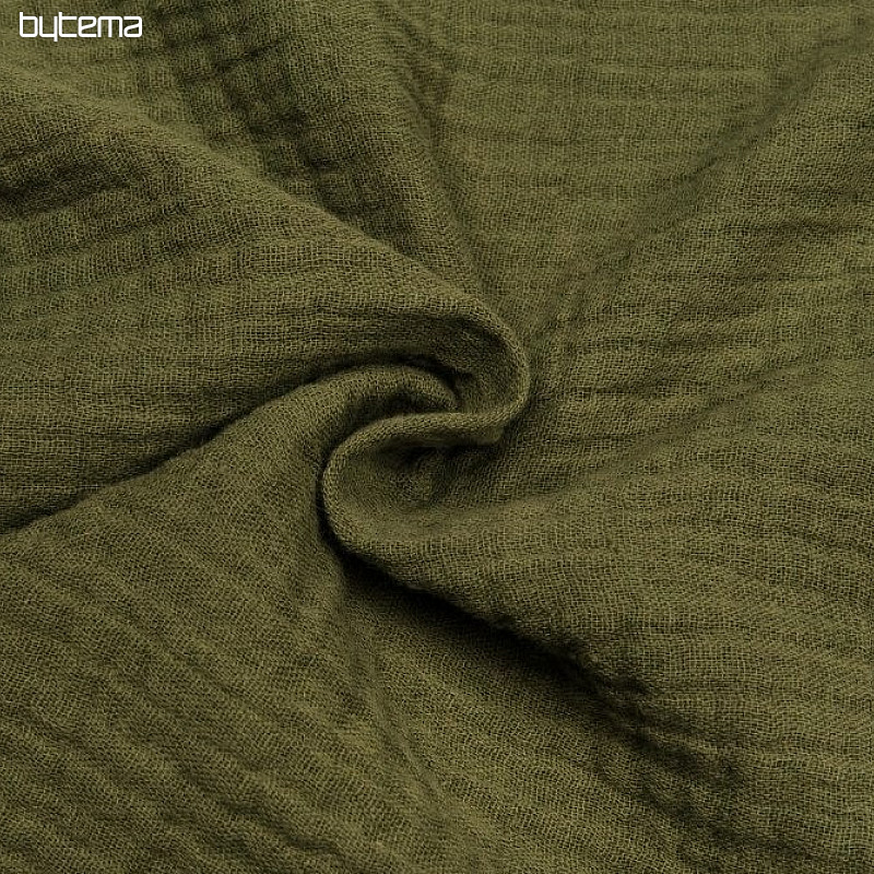 Cotton fabric GAUZE khaki
