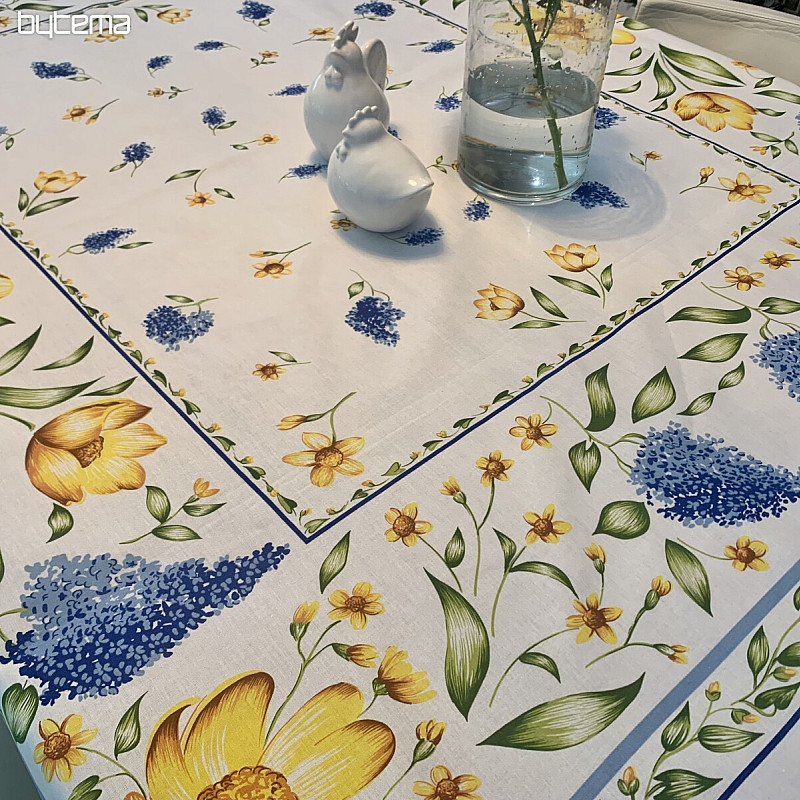 SPRING FLOWERS tablecloth and circle