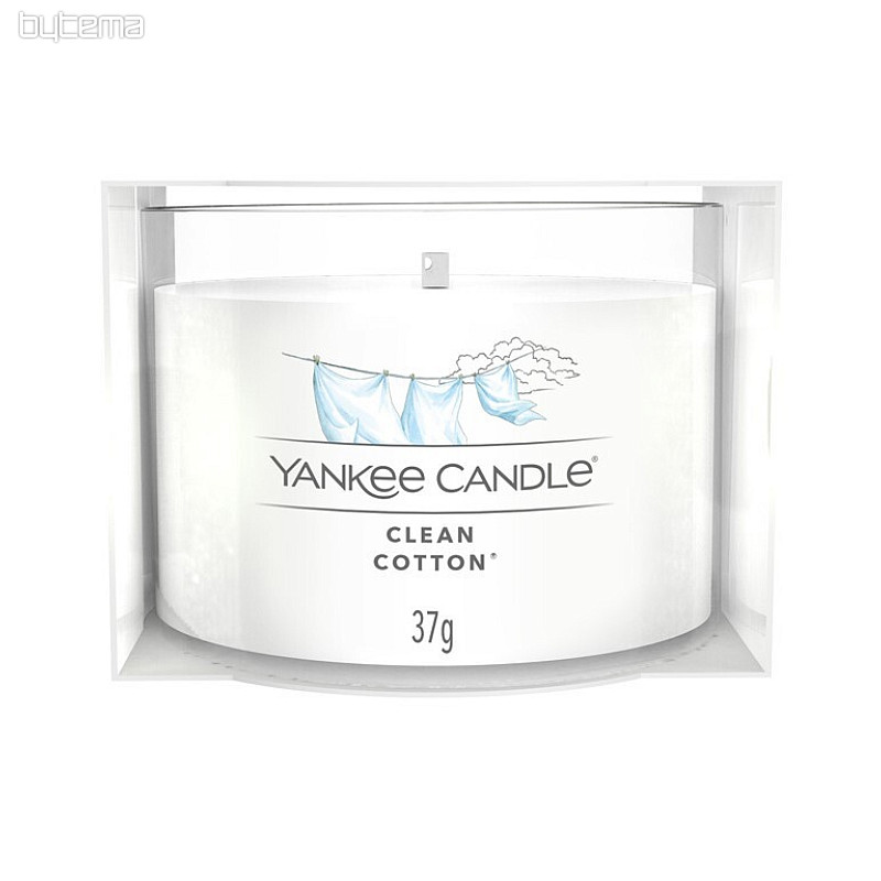 candle YANKEE CANDLE scent CLEAN COTTON IN GLASS 37g