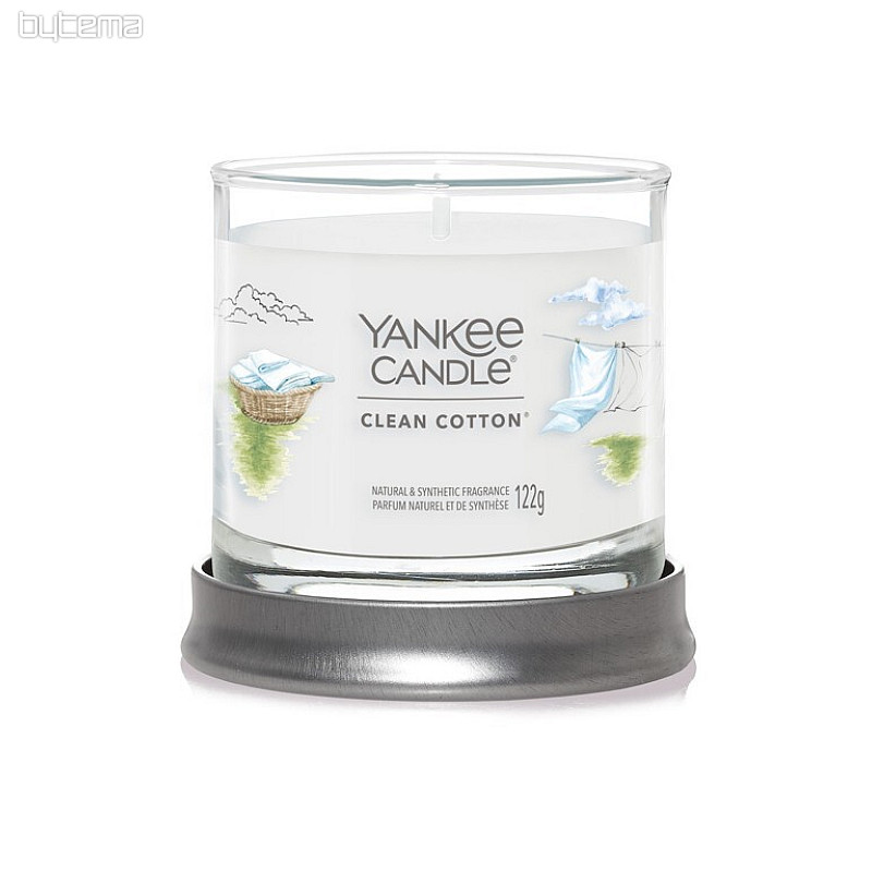 candle YANKEE CANDLE fragrance CLEAN COTTON TUMBER SMALL