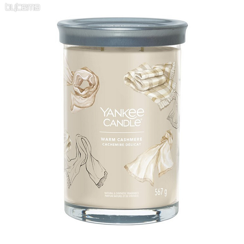 candle YANKEE CANDLE fragrance WARM CASHMERE TUMBER LARGE 2 WICKS