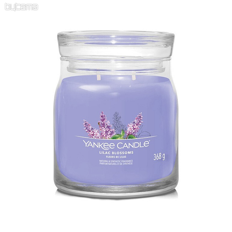 candle YANKEE CANDLE fragrance LILAC BLOSSOMS GLASS MEDIUM 2 wicks