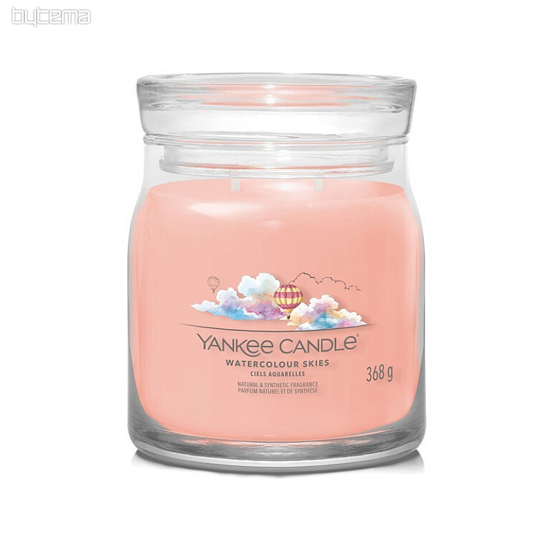 candle YANKEE CANDLE fragrance WATERCOLOUR SKIES GLASS MEDIUM 2 wicks