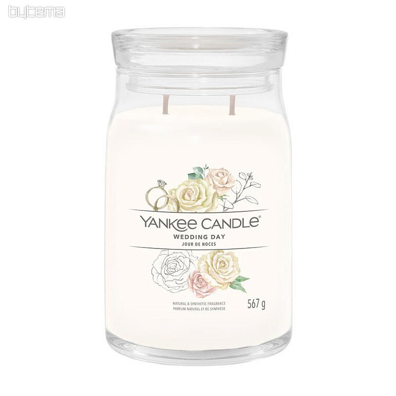 candle YANKEE CANDLE fragrance WEDDING DAY GLASS LARGE 2 wicks