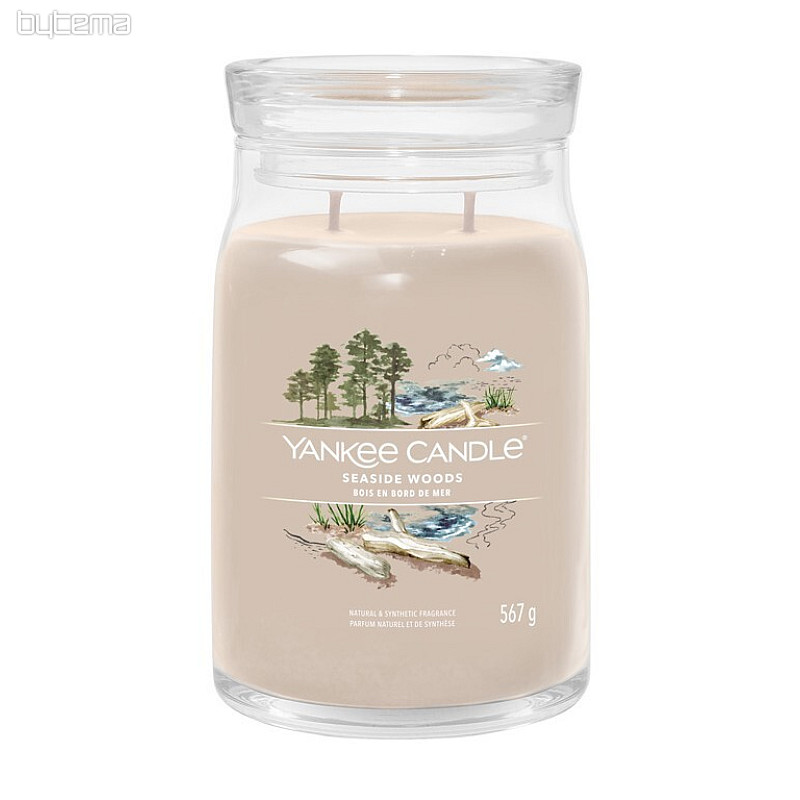 candle YANKEE CANDLE fragrance SEASIDE WOODS GLASS LARGE 2 wicks
