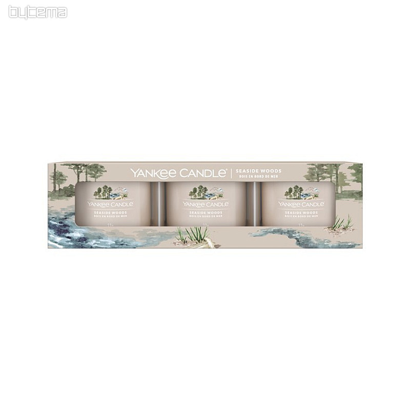 candle YANKEE CANDLE fragrance SEASIDE WOODS SET of 3 pieces