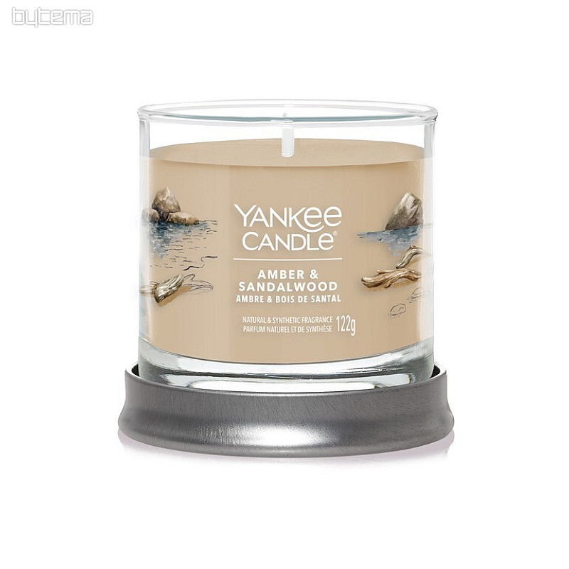candle YANKEE CANDLE fragrance AMBER and SANDALWOOD TUMBER SMALL