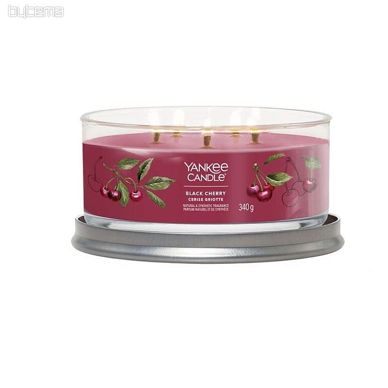 candle YANKEE CANDLE fragrance BLACK CHERRY TUMBER MEDIUM 5 wicks