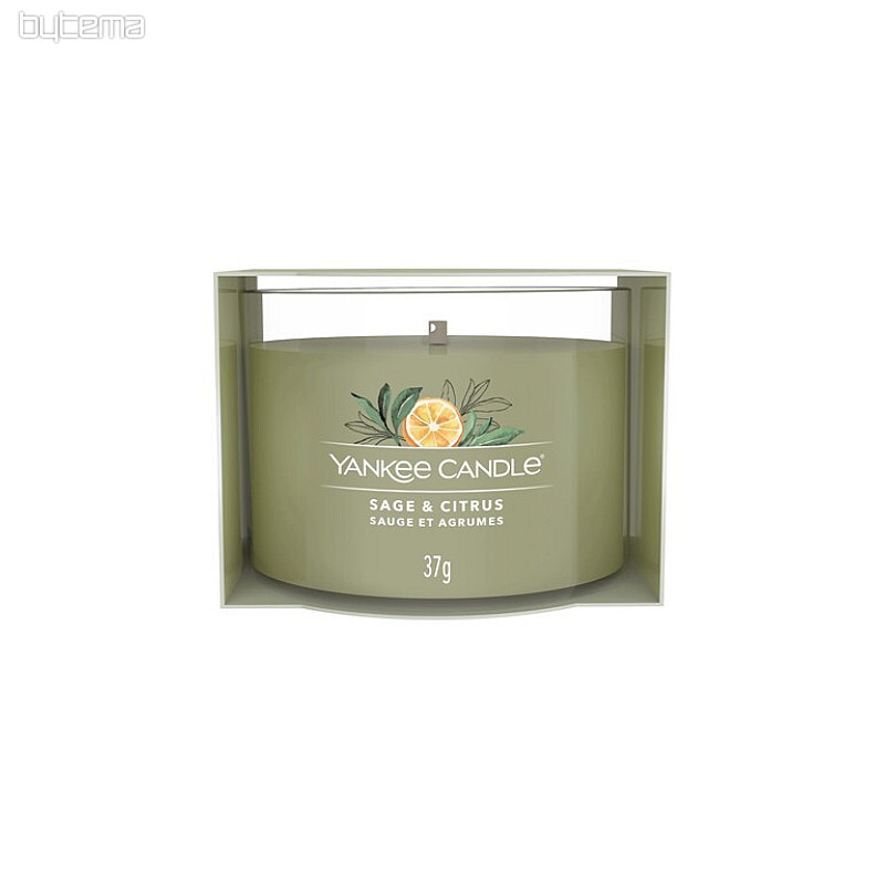 candle YANKEE CANDLE scent SAGE and CITRUS GLASS 37g