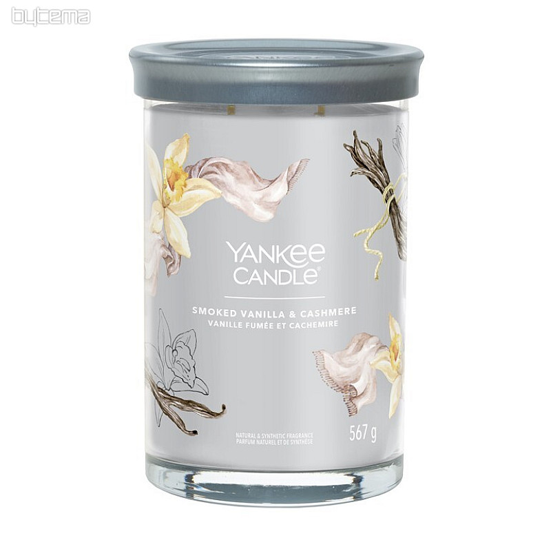 candle YANKEE CANDLE fragrance SMOKED VANILLA and CASHMERE TUMBER LARGE