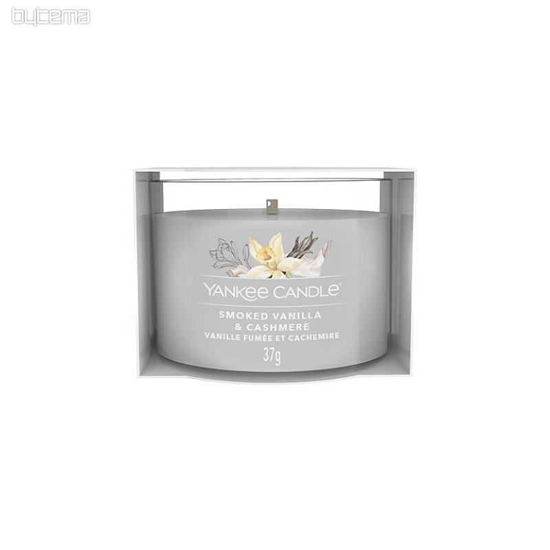 candle YANKEE CANDLE scented SMOKED VANILLA and CASHMERE IN GLASS 37 g