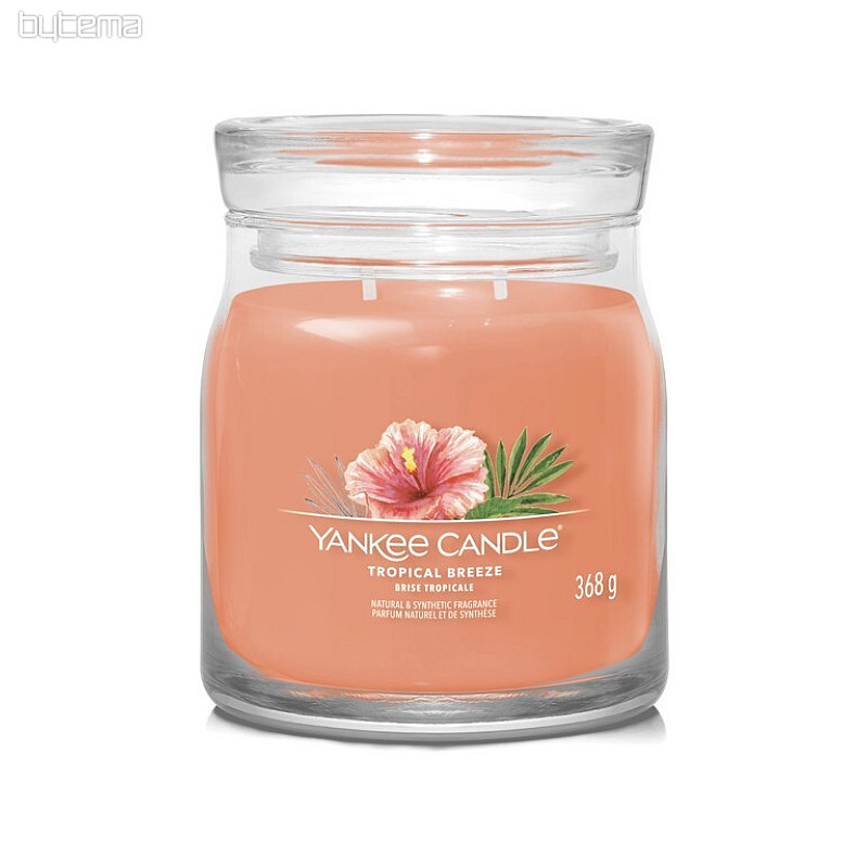 candle YANKEE CANDLE fragrance TROPICAL BREEZE GLASS MEDIUM 2 wicks