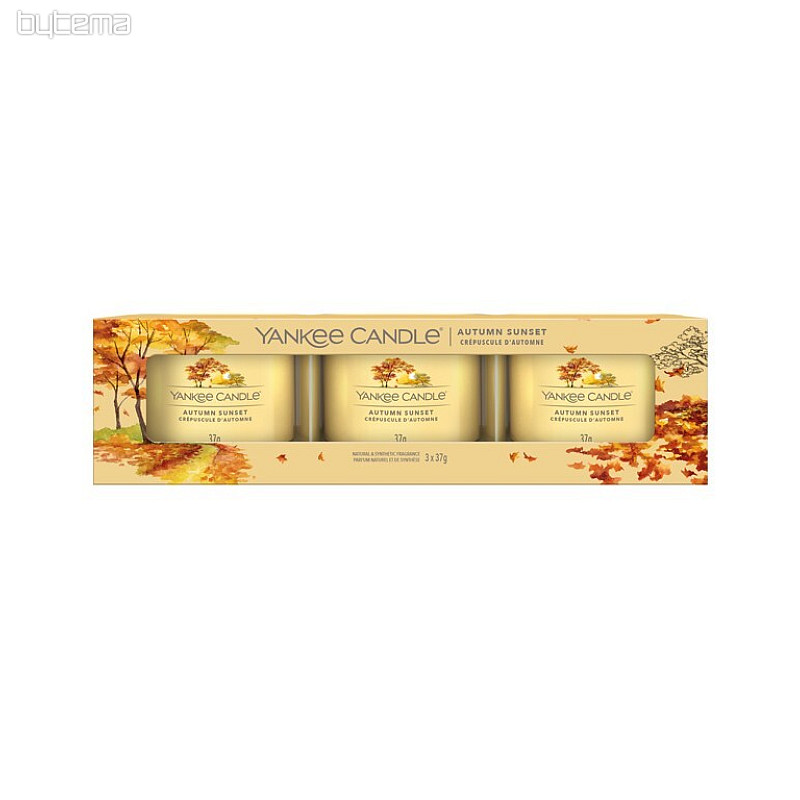 candle YANKEE CANDLE fragrance AUTUMN SUNSET SET of 3 pieces