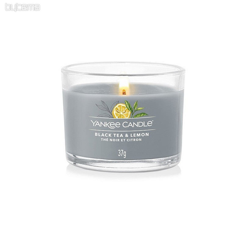 candle YANKEE CANDLE scent BLACK TEA and LEMON IN GLASS 37 g