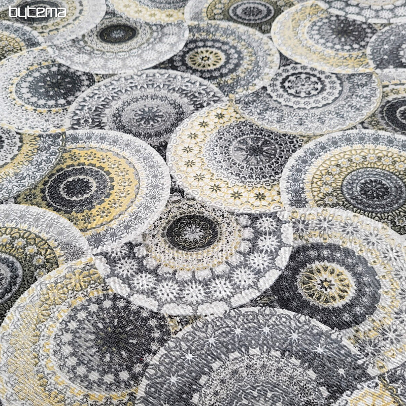 Decorative fabric MANDALA gray