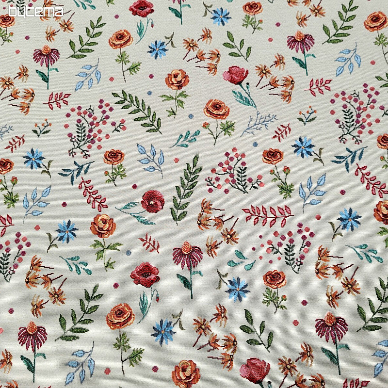 Tapestry fabric MEADOW FLOWERS