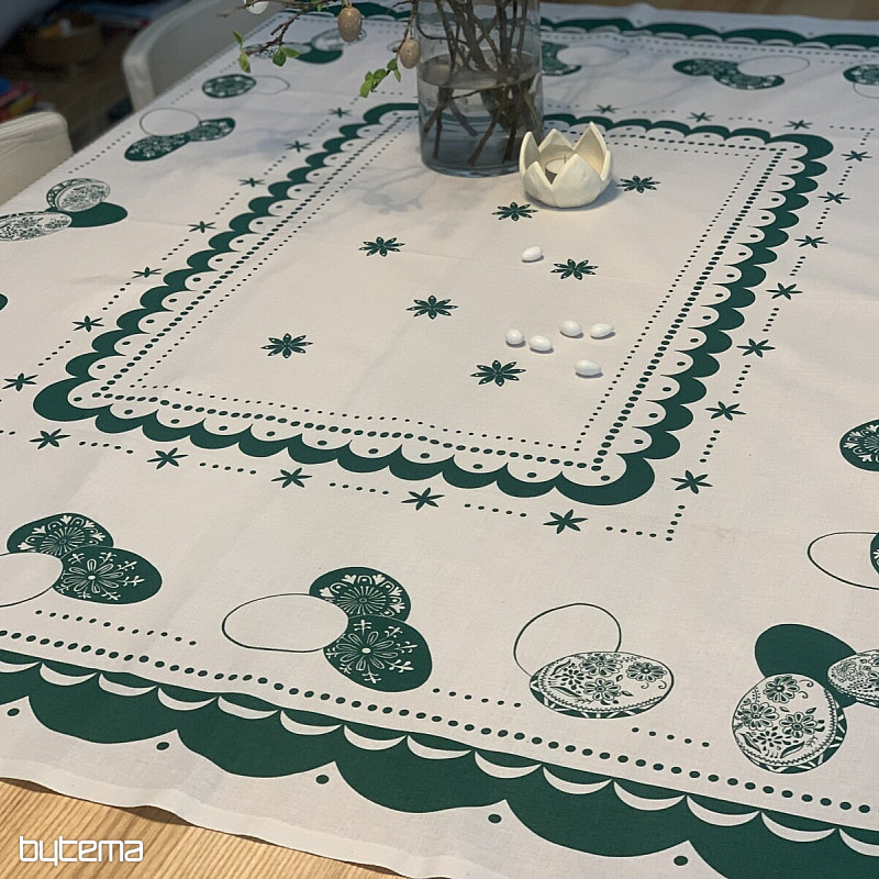 Tablecloth EASTER EGGS green