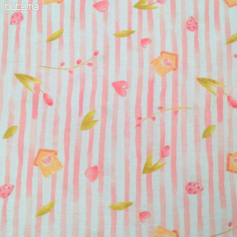 Decorative fabric SPRING PINK STRIPE