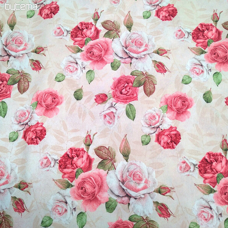 Decorative fabric BLOOMING ROSE JULIANA