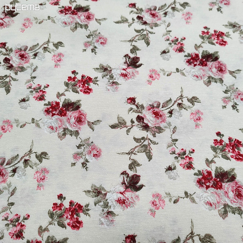 Decorative fabric RED ROSE ALISA