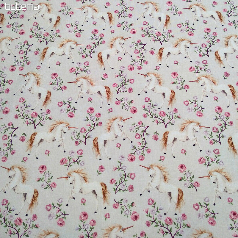 Cotton fabric UNICORN