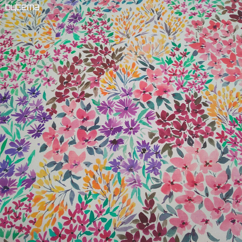 Decorative fabric FLOWERING GARDEN