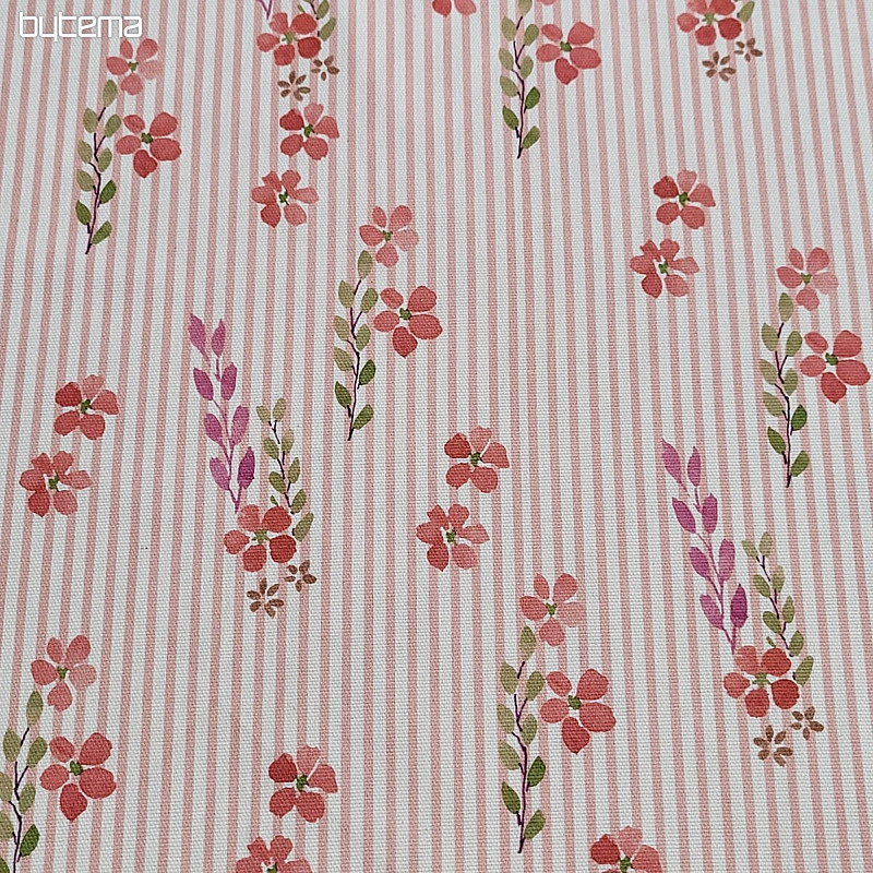 Decorative fabric AVIGNON PINK STRIPE