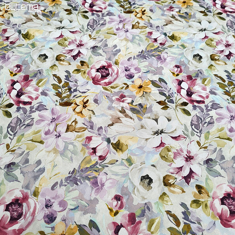 Decorative fabric PALETTE OF FLOWERS