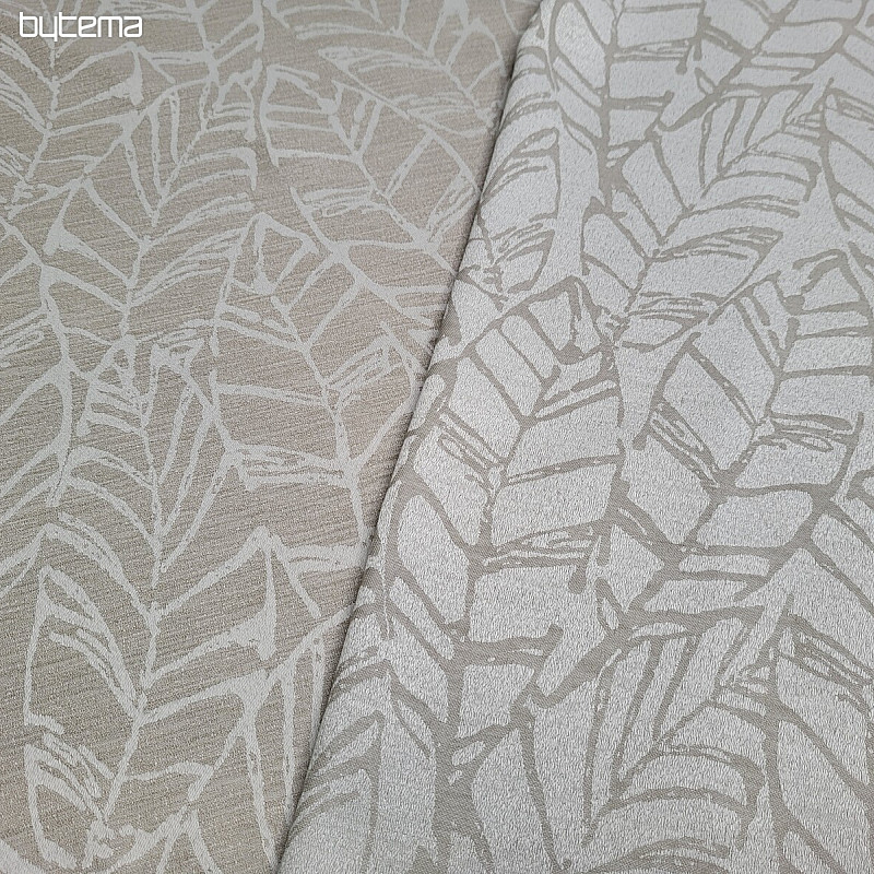 Decorative fabric MALVIA leaves beige