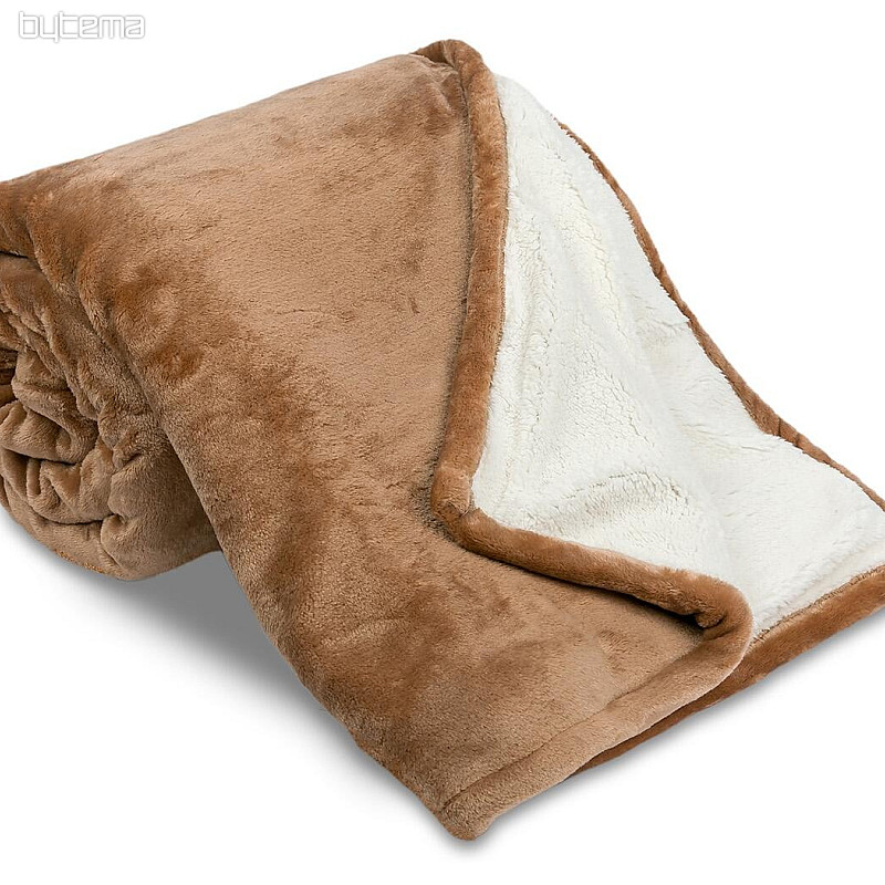 blanket Sheep smooth CHOCOLATE 150x200