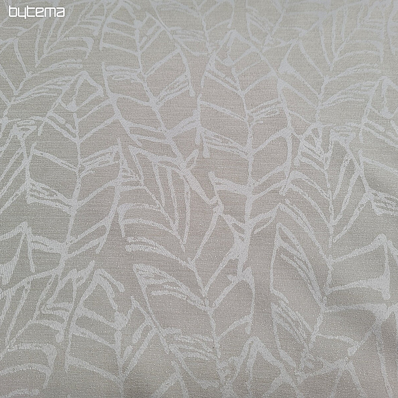 Decorative fabric MALVIA leaves CREAM