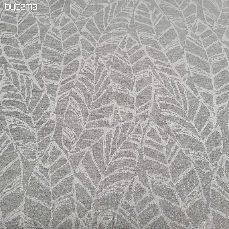 Decorative fabric MALVIA leaves GRAY