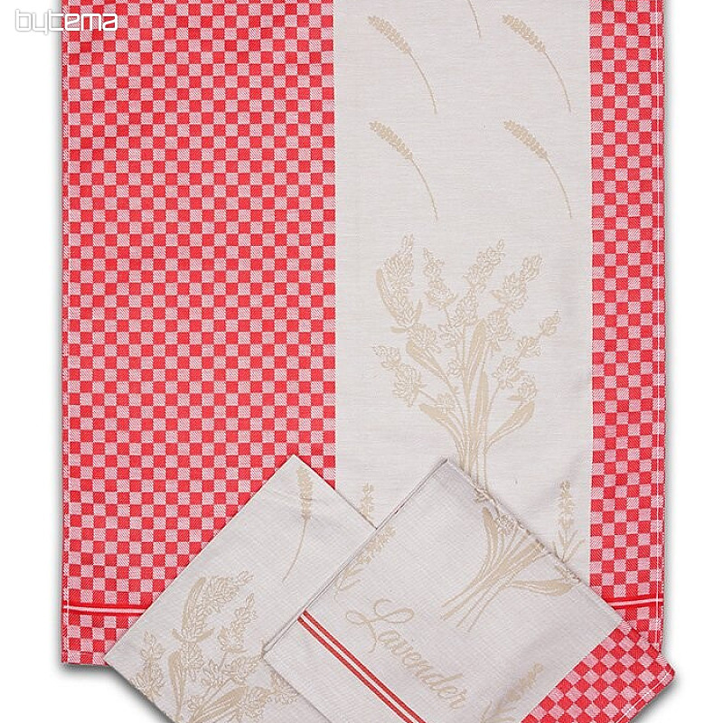Towels LAVENDER CUBE RED 3 pieces