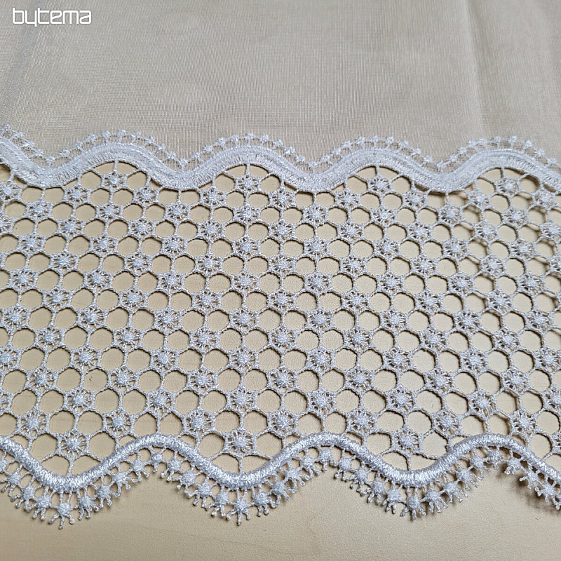Voile curtain MACRAME white