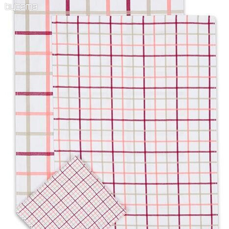 Jacquard tea towels SALMON CHECK MIX