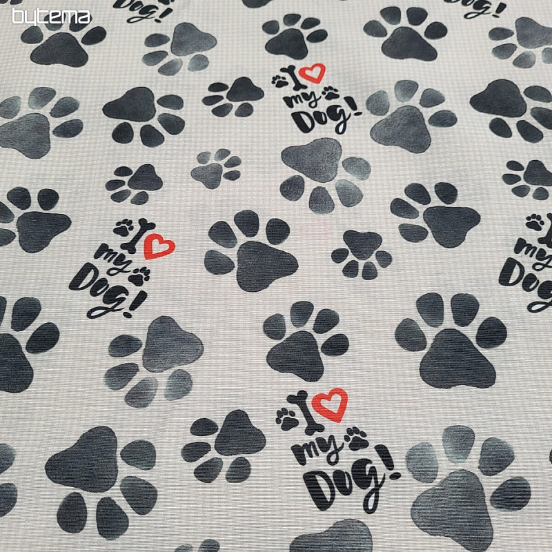 Decorative fabric DOG FOOTPRINT