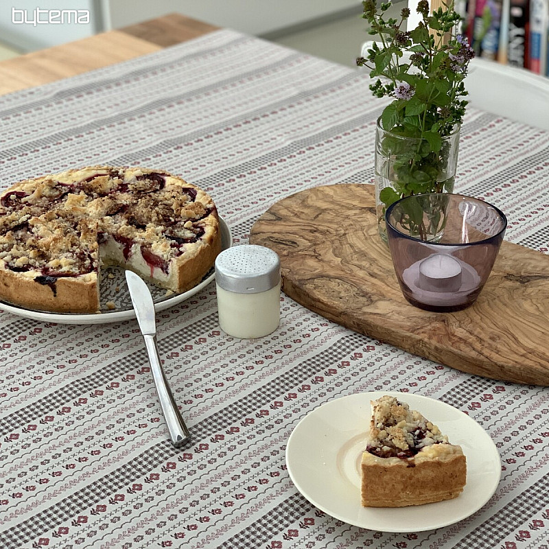 Table cloth and shawl TOSCANA VALERY RIGA BORDON STRIPE