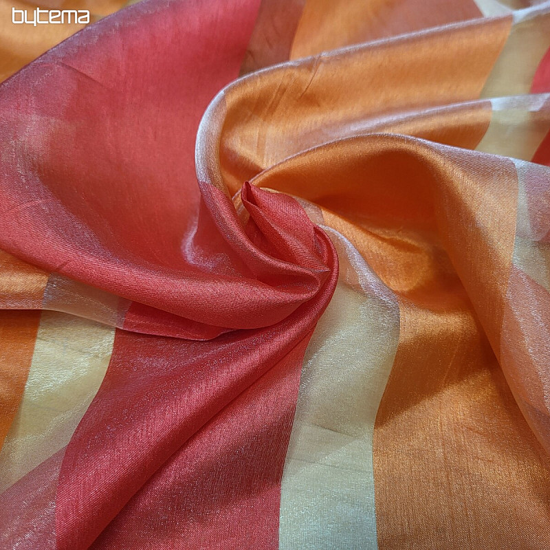 Organza STRIPES OF FIRE