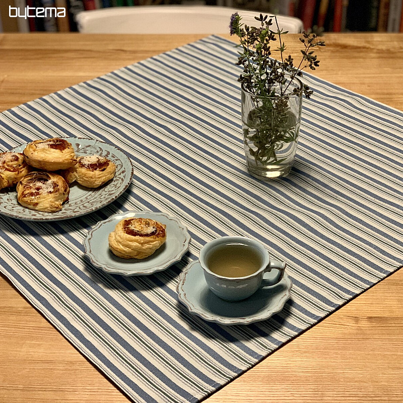 Tablecloth and scarf TOSCANA VALERY MULTI STRIPE blue