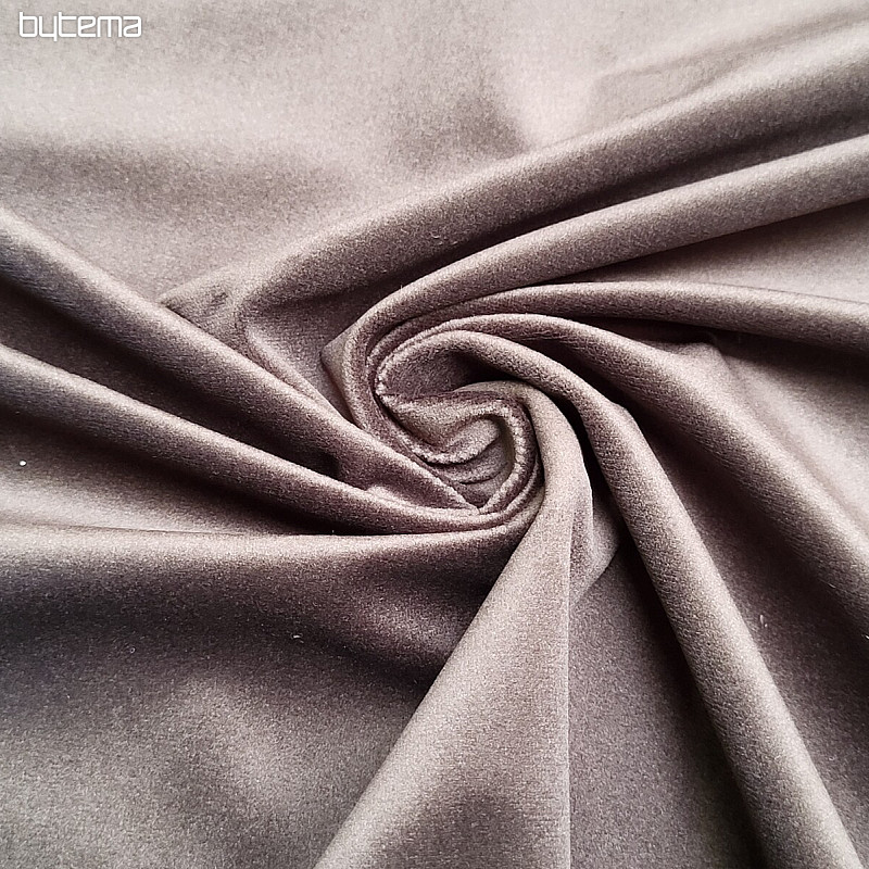 Velvet decorative fabric RIVIERA TM. BROWN