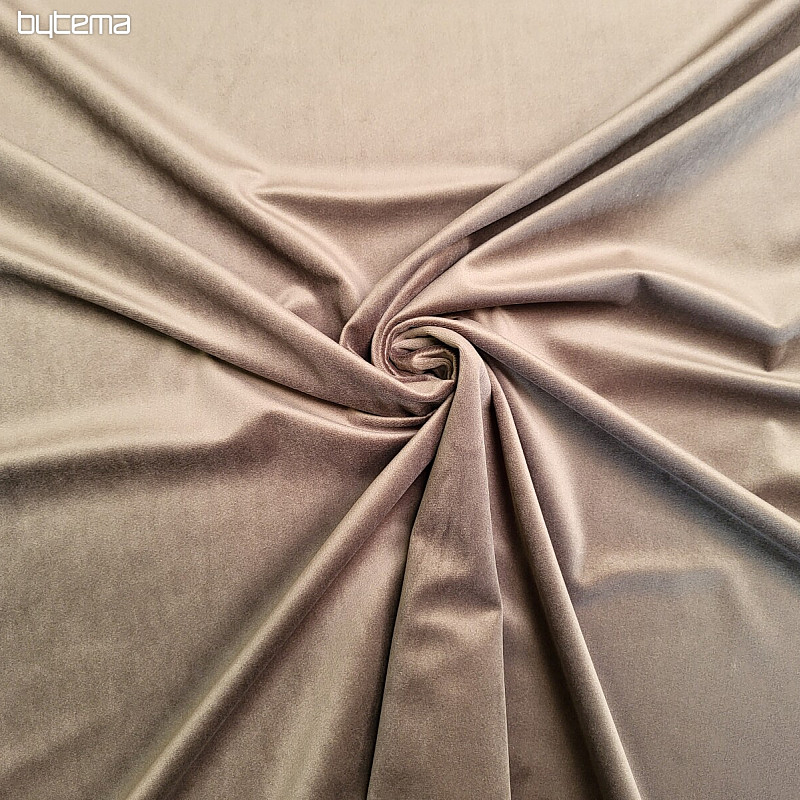 Velvet decorative fabric RIVIERA TAUPE