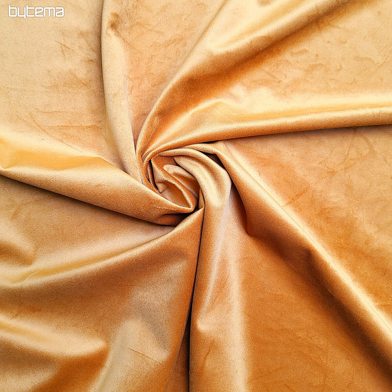 Velvet decorative fabric RIVIERA MUSTARD